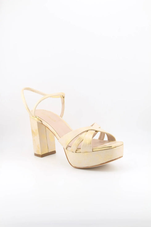 Luz da lua Strappy Platform Block Heel Sandals